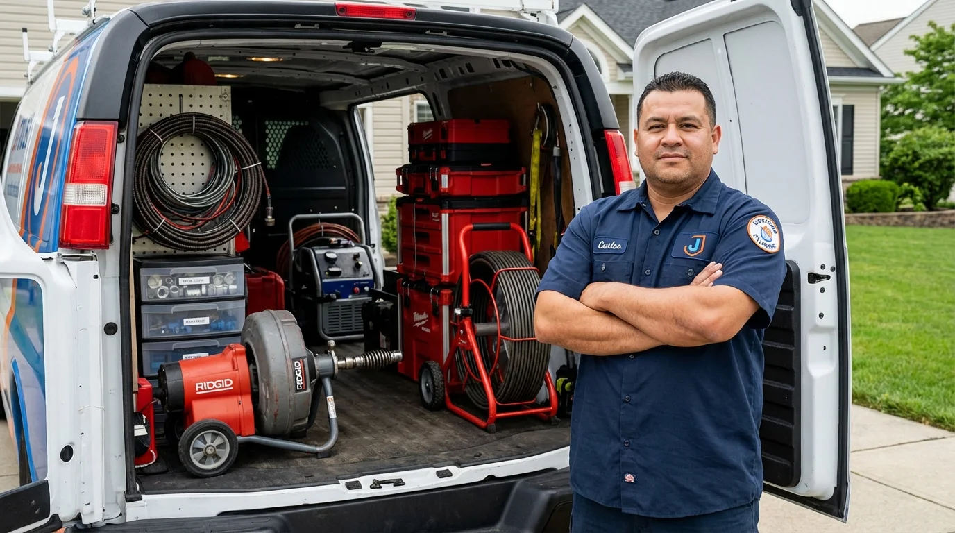 Professional drain cleaning equipment and Johns Plumbing LLC plumber in Piedmont