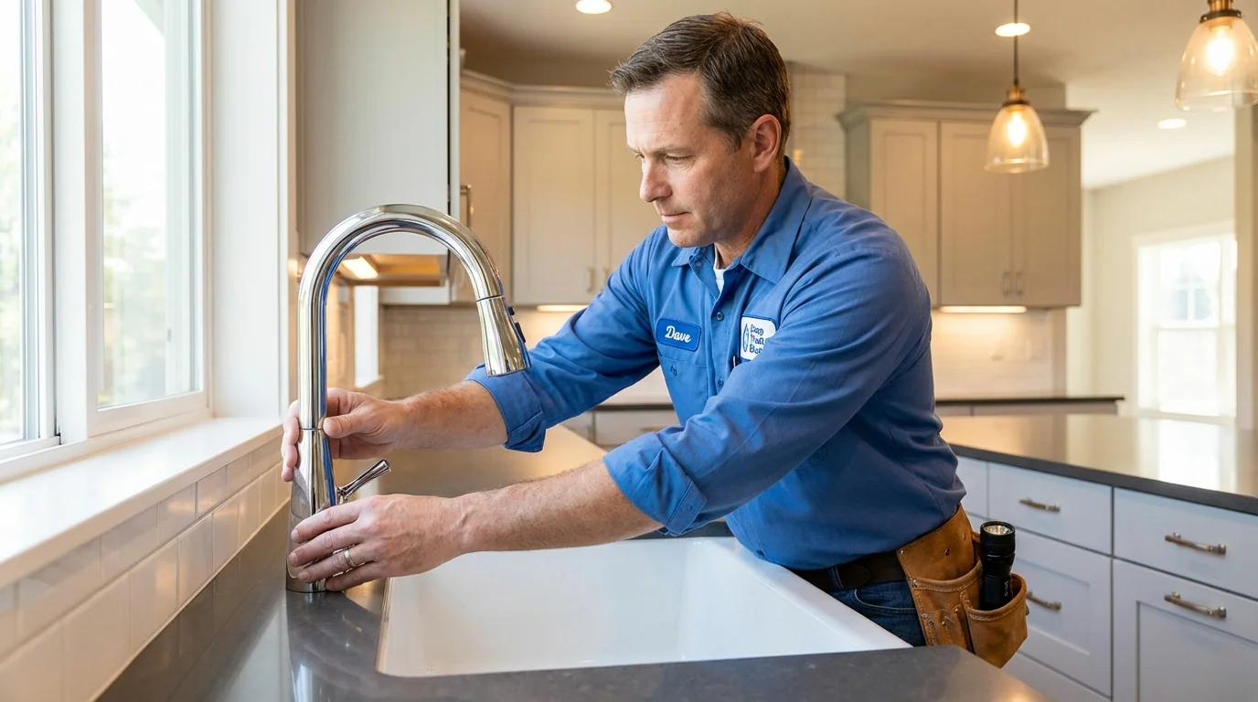 Kitchen faucet installation by Johns Plumbing LLC in Piedmont